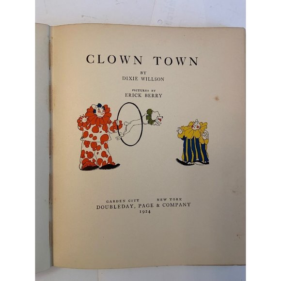 RARE⭐️Clown Town ⭐️by Dixie Willson 1924 pictures by Eick Berry HB - Picture 3 of 12